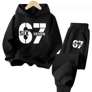 67 Hot Sale Kids Outfit 4-13Y 2Pcs Cotton Tracksuit Cartoon Print Free Shipping Discount Children's Comfortable Sweatshirt Set